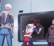 kanata looking out of the space ship window